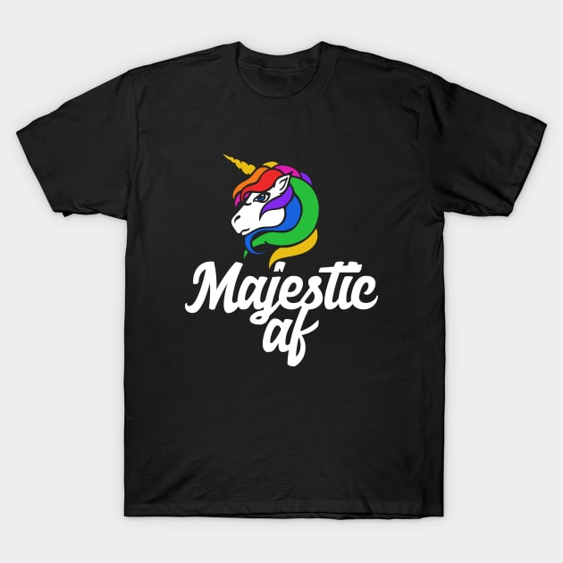 Majestic AF Unicorn Lover T-Shirt by bubbsnugg